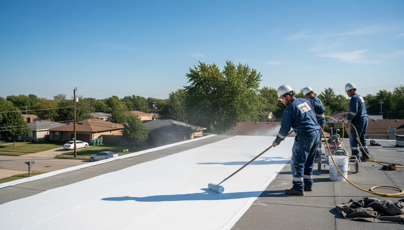 Commercial roof coating in Mystic, CT near me